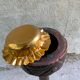 Rustic ashtray carved wood on vintage stand
