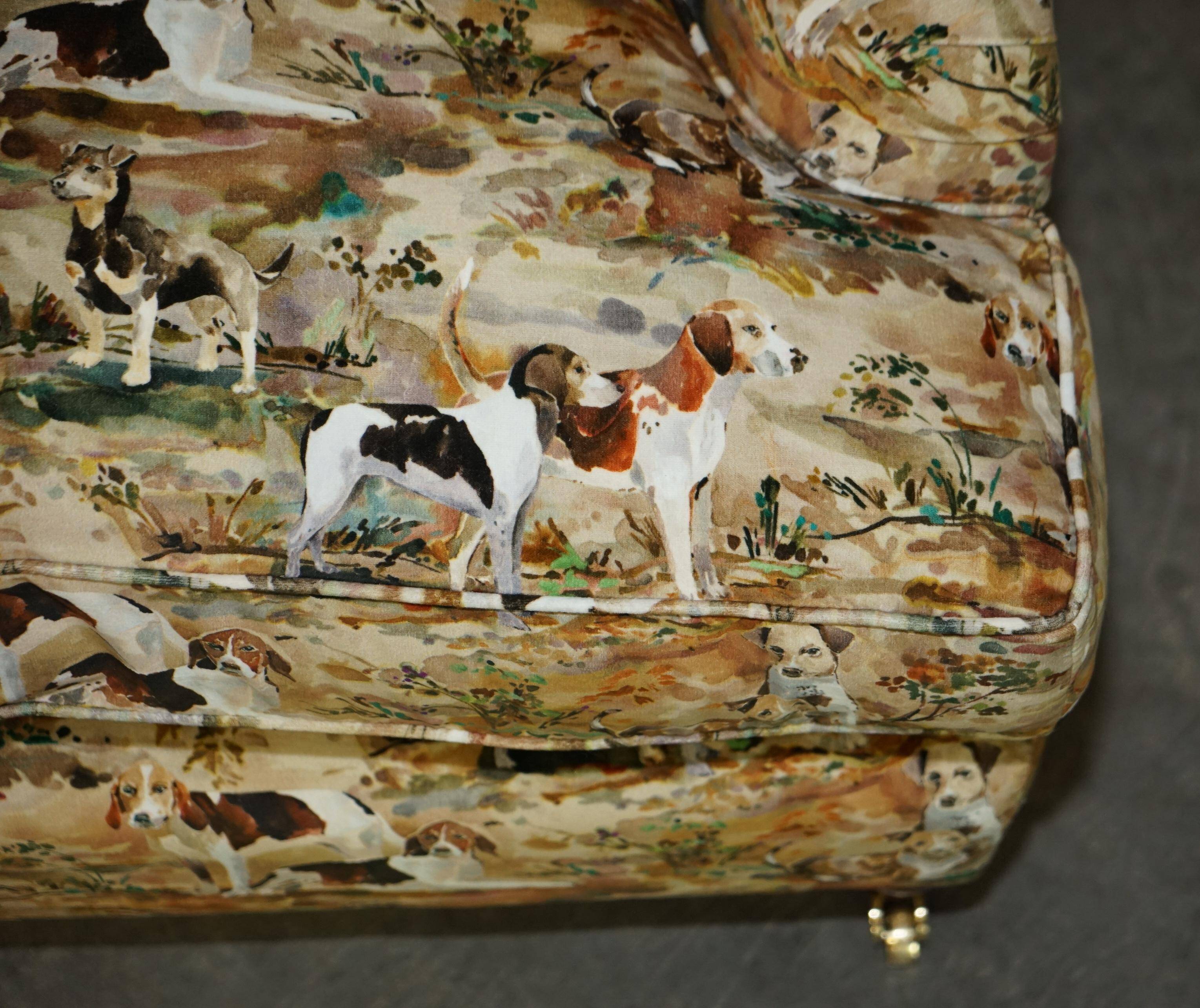 Pair of Howard Custom Love Seat Armchairs in Mulberry Silk Velvet
