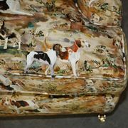 Pair of Howard Custom Love Seat Armchairs in Mulberry Silk Velvet