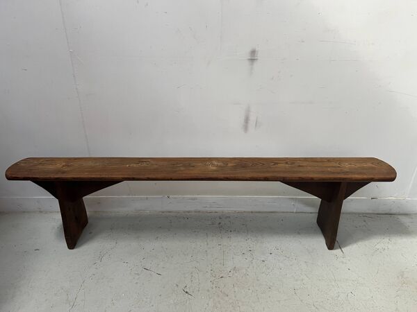 Banc pour table de ferme en orme massif XX siècle