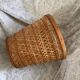 Flat rattan basket