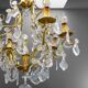 Lustrous Gold Bronze & Bohemian Crystal with Six Lights Louis XV * Lucien GAU