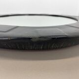 Miroir mural vintage en cuir à motifs, années 1950