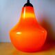 Suspension en opaline orange, Peill & Putzler, 1970