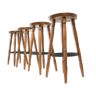 Set of four bar stools made in the 1970s