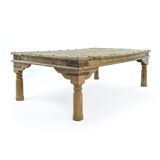 Studded wooden coffee table