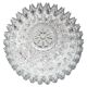 Round textured glass ceiling light by Limburg, Germany, 1970s.