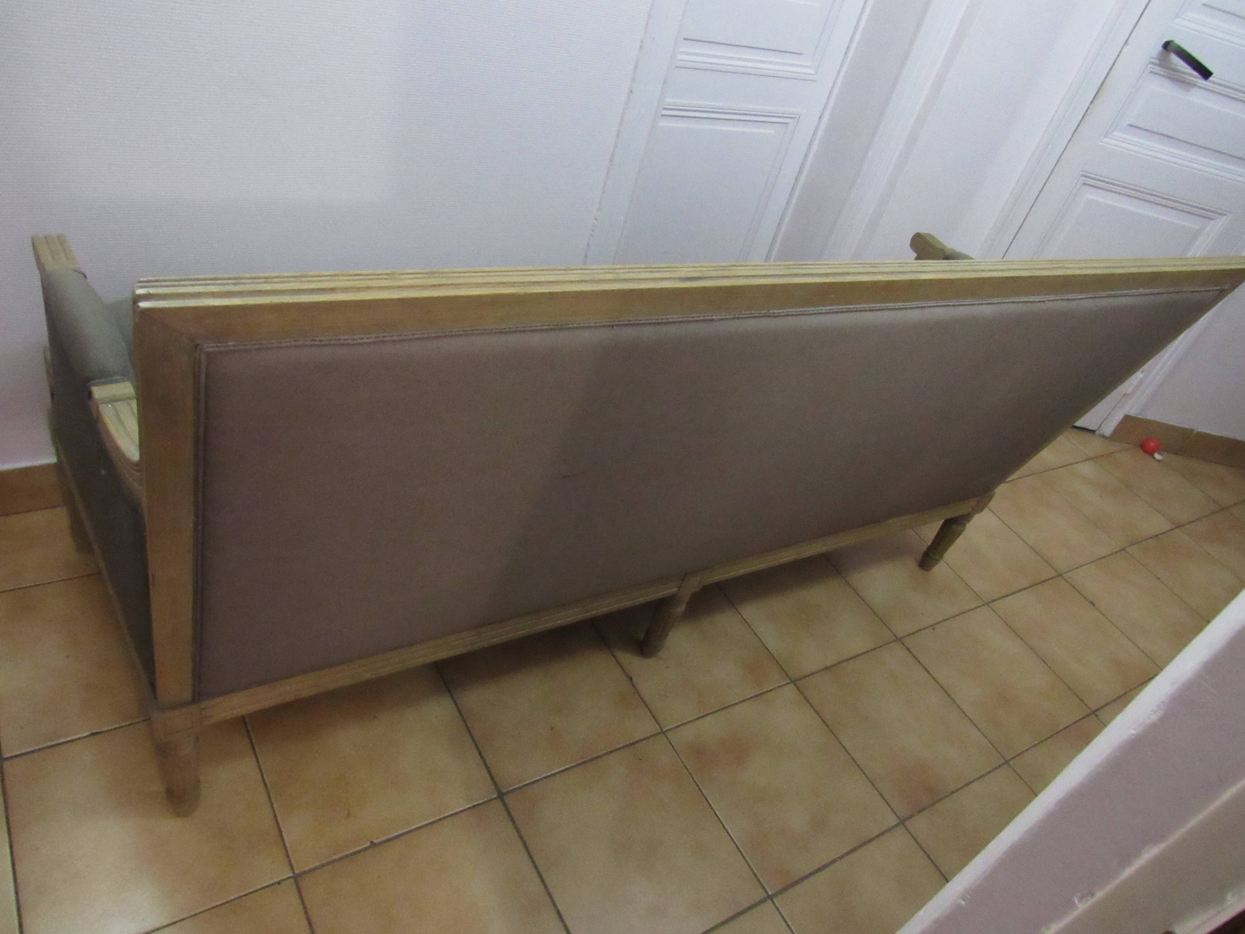 3-seater wooden sofa