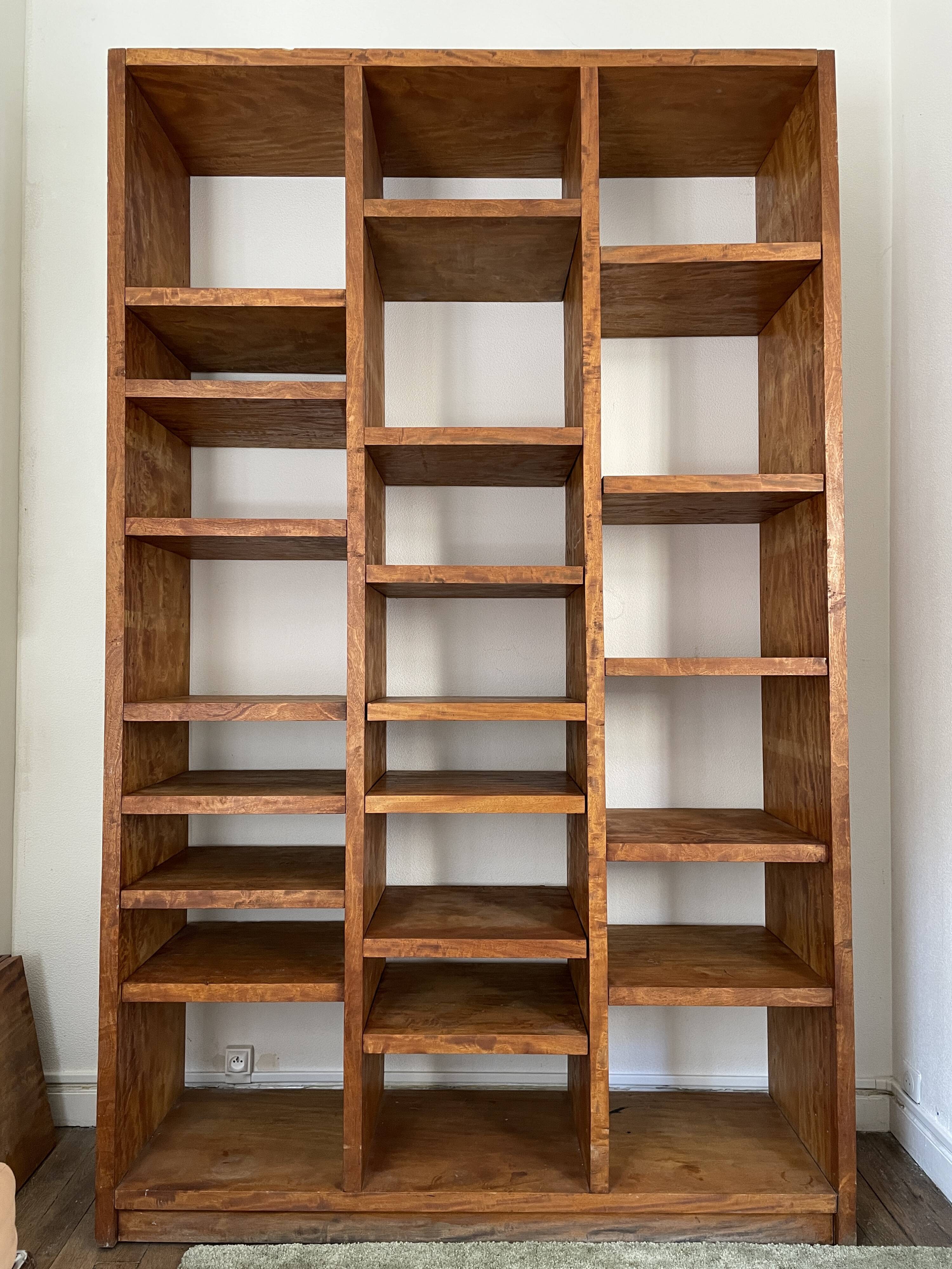 Bibliothèque etagère bois massif