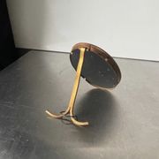 Metal gold colored oval picture frame brass