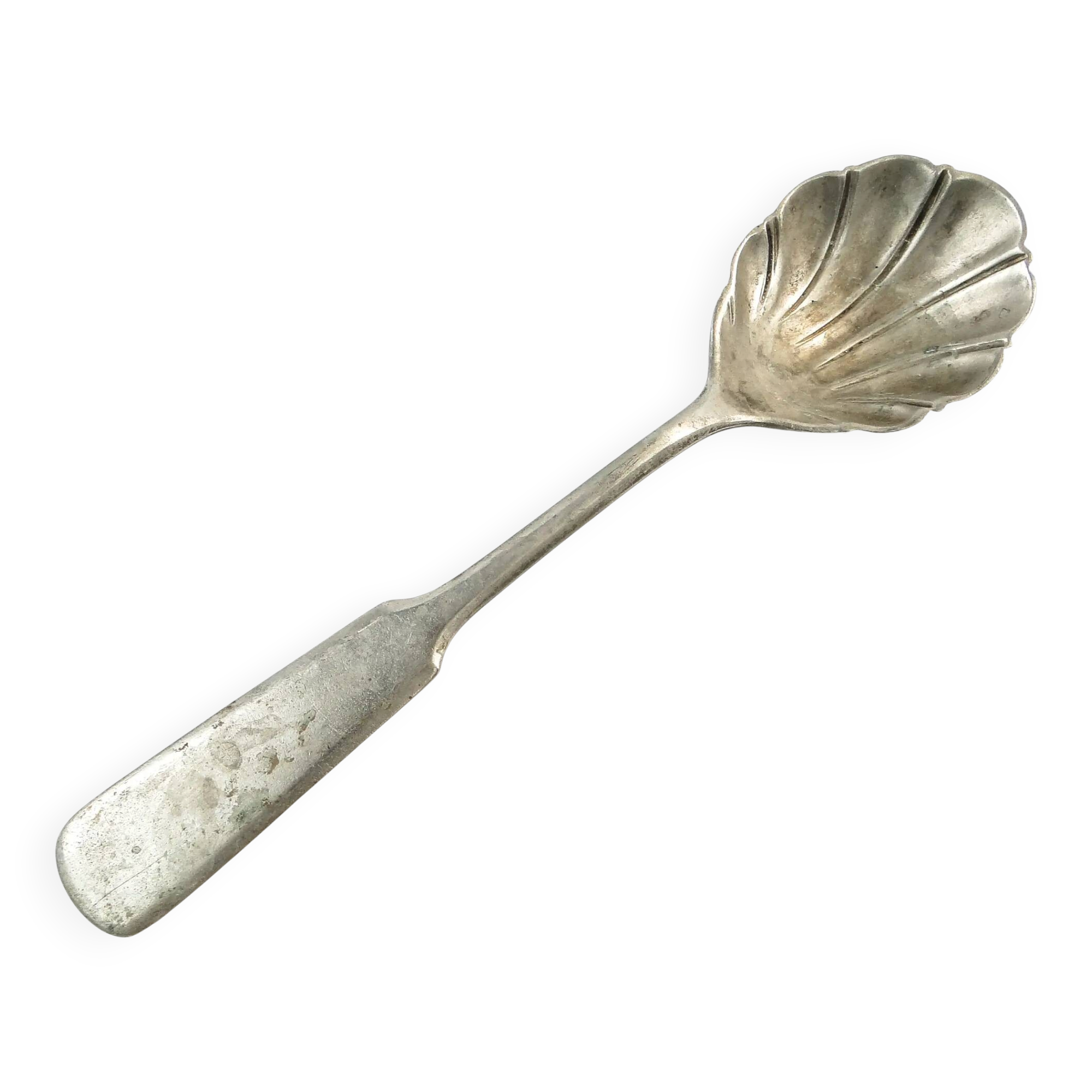 Silver-plated brass sugar spoon, Prage, Poland, 1930s