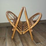 Rattan magazine holder