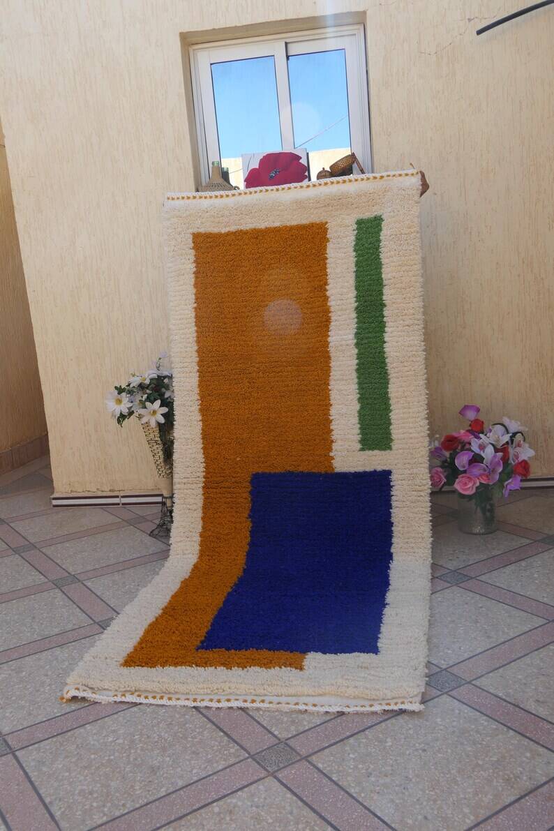 Handmade runner rug 300cm x 90cm
