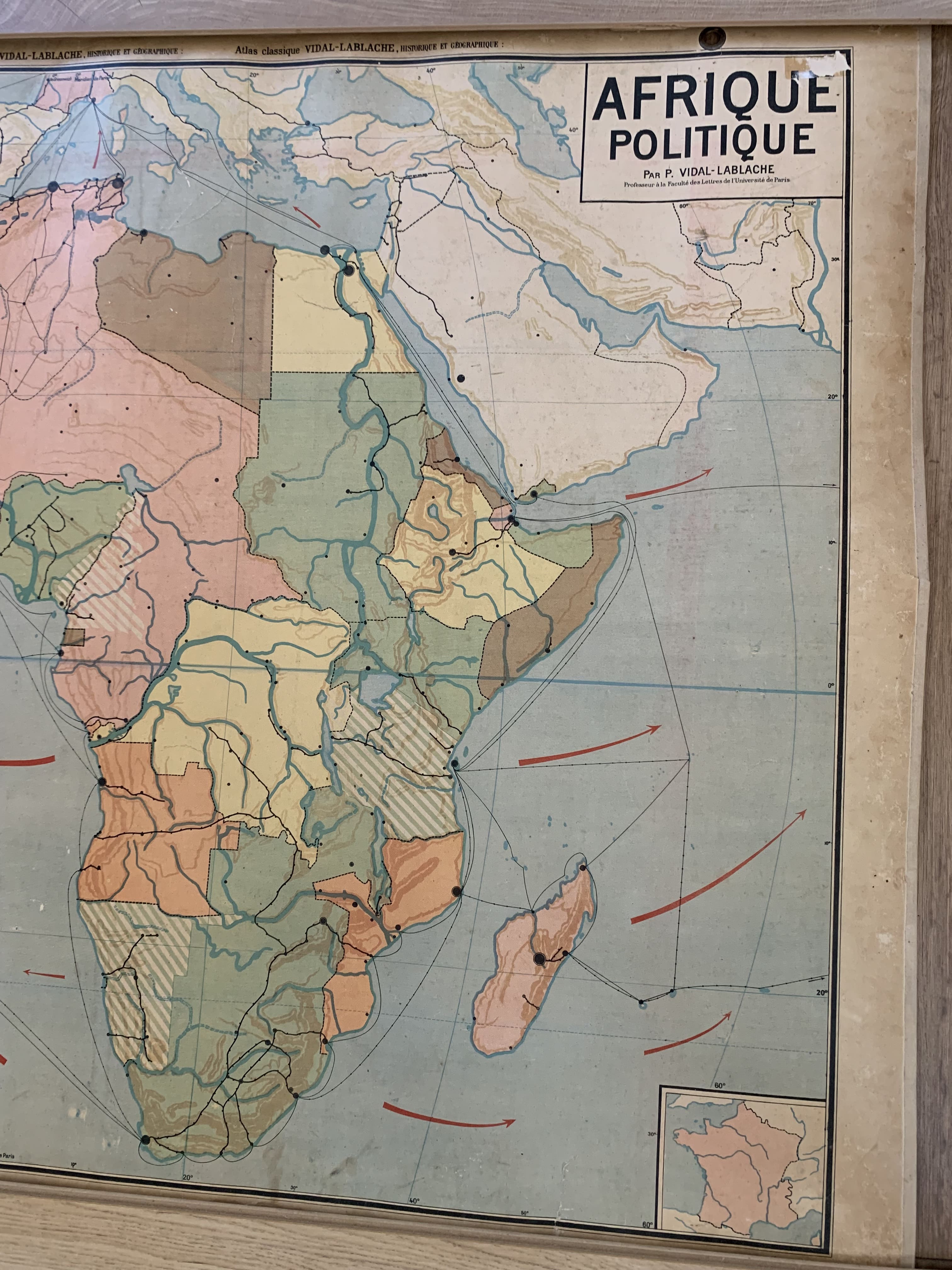 Old map Political Africa - n°17 and 17 bis by Vidal Lablache