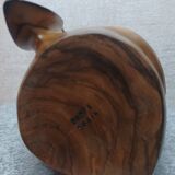 Sculptural olive wood pitcher from the 60s/70s