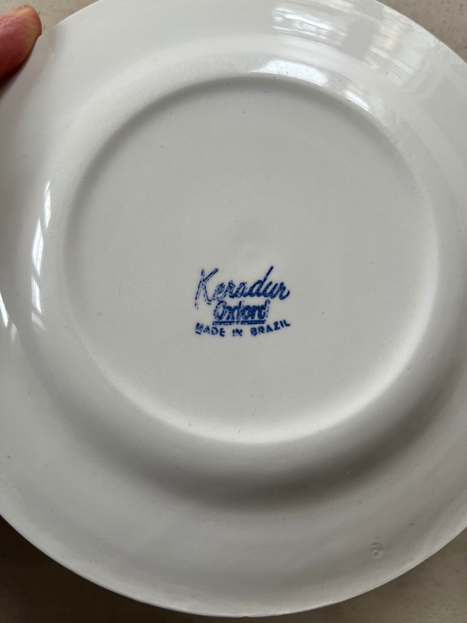 Set of dessert plates oxford keradur made in brazil