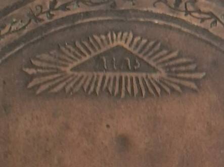 Antique engraved copper plaque "Ave Maria" – Religious art from the late 19th century.