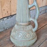 Polychrome enamelled stoneware vase by Dubois - Belgium - art deco
