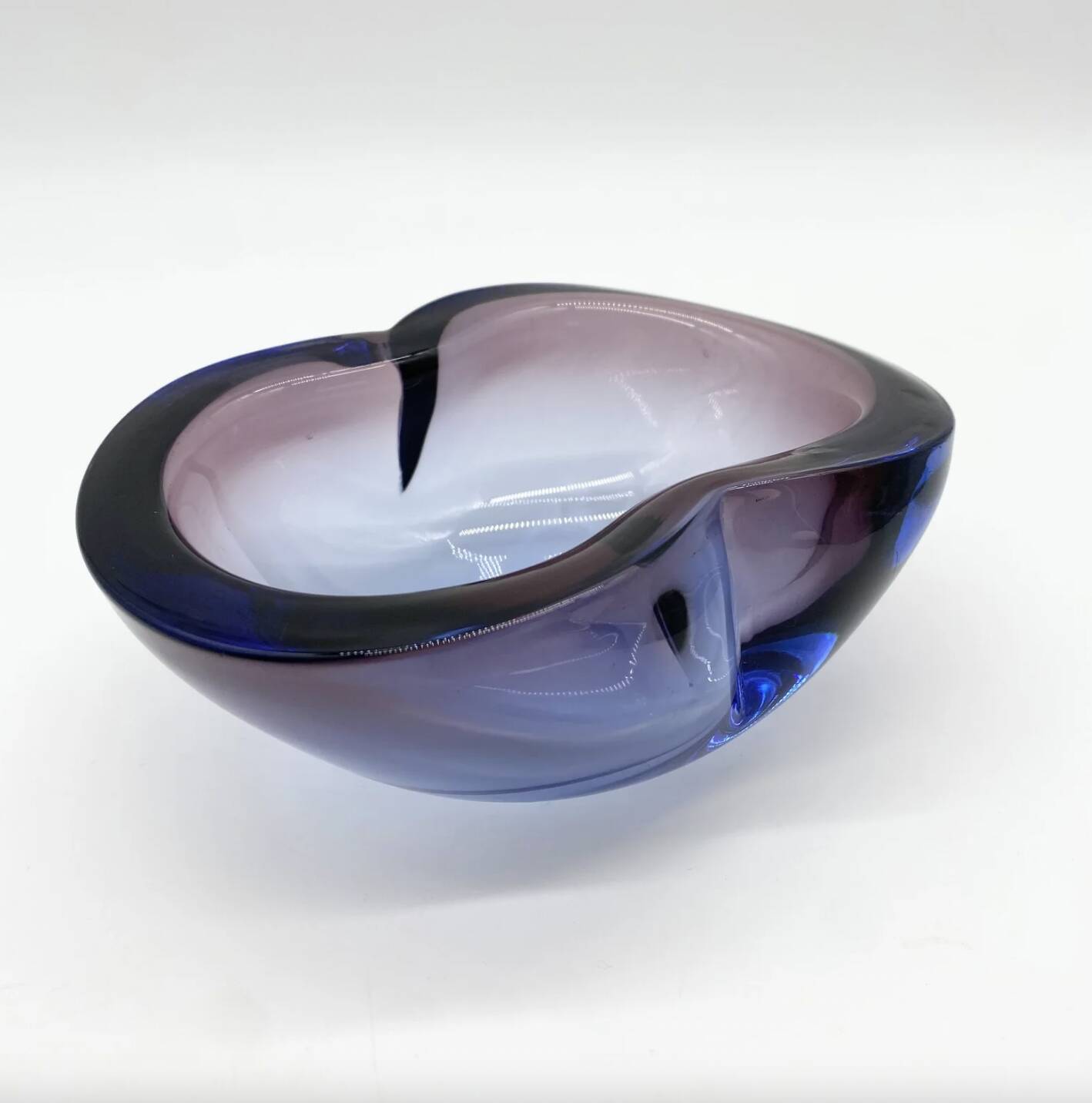 Cendrier « Blue Velvet » / Murano Sommerso – 1960–70s