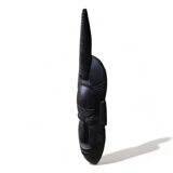 1970 African mask 30cm hand carved tribal statuette wood Baoulé Ivory Coast Vintage old