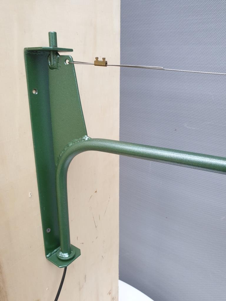 Metal green conical wall lamp