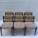Set of 6 chairs manufactured by Glostrup Mobelfabrik in Denmark in the 1960s
