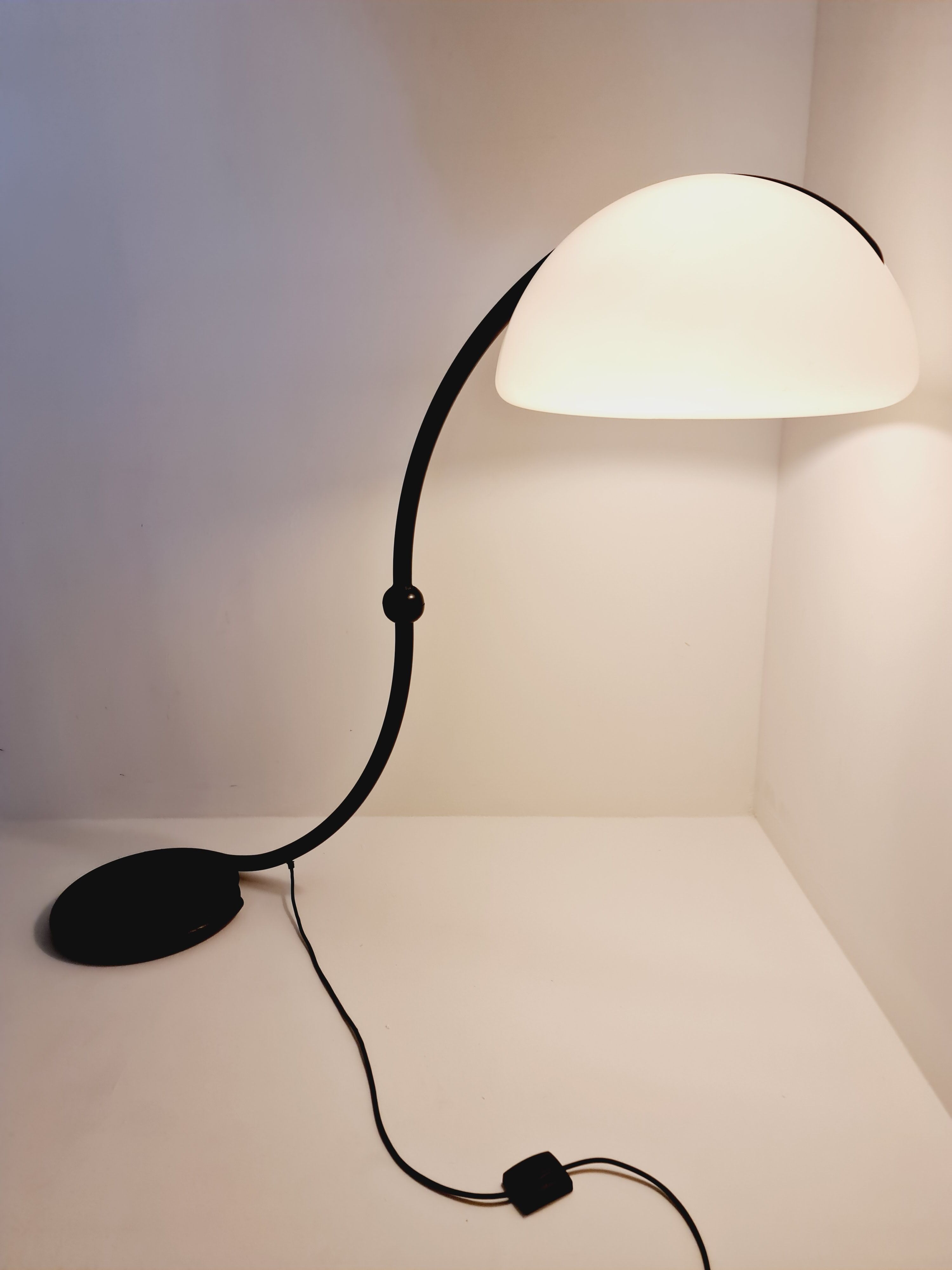 Serpentine floor lamp by Elio Martinelli for martinelli luce, 1970s