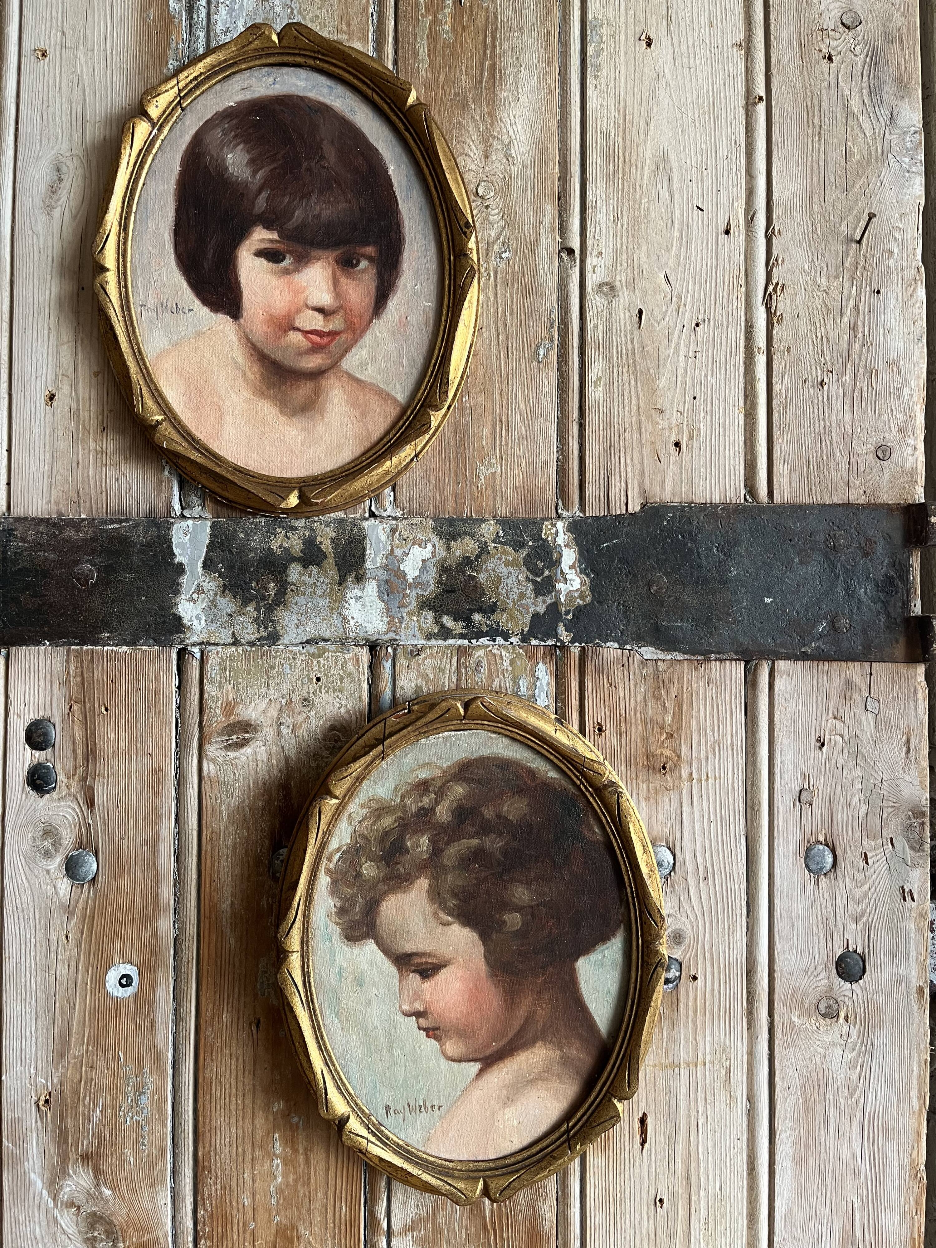 Pair of old portraits
