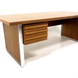 Scandinavian walnut desk, Karl Erik Ekselius, JOC, Vetlanda, Sweden, 1950