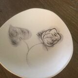 Hollow plates nidervillier décor pink black