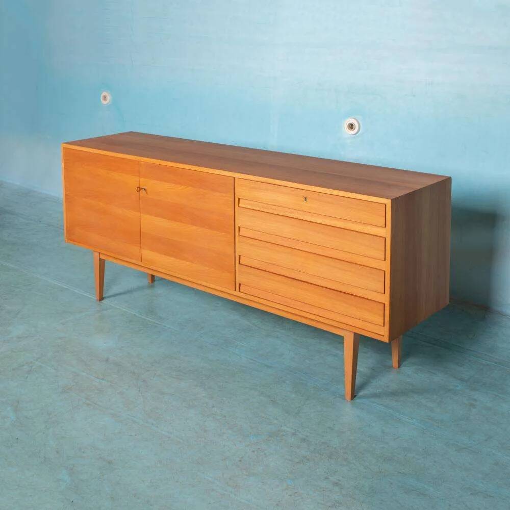 Vintage blond sideboard 60s minimalist credenza