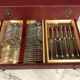 Silver metal cutlery of the silversmith Saint Medard