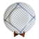 large round dish Gien blue and white striped 1960