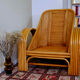 Paire de fauteuils rotin