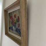 Old painting bouquet of flowers