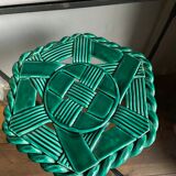 Vintage braided green ceramic trivia