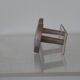 Brushed aluminum wall coat rack, vintage