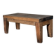 Petit banc en teck ancien rectangulaire quadripode d'Indonésie H20 L45