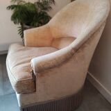 Velvet toadstool armchair