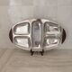 Plateau inox 18/10 poignées en bois multi compartiment Vintage