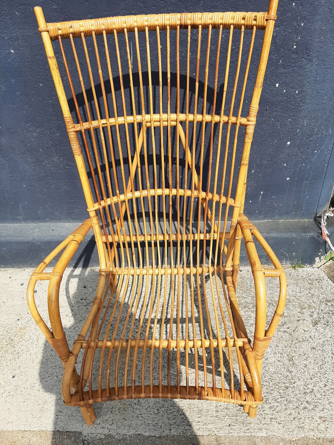 Rattan armchair