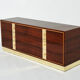 Commode Italienne en palissandre et laiton ISA Bergamo 1950
