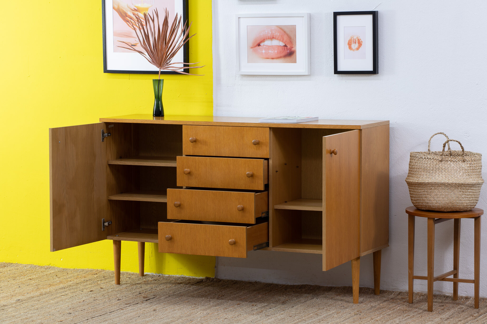 Vintage Scandinavian Enfilade – 150 cm