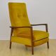 Mid-century armchair with folding footrest, 1960s