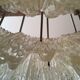 Midcentury ice glass plexi chandelier by kalmar