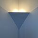 Vintage corner wall light in white lacquered metal, France 1970