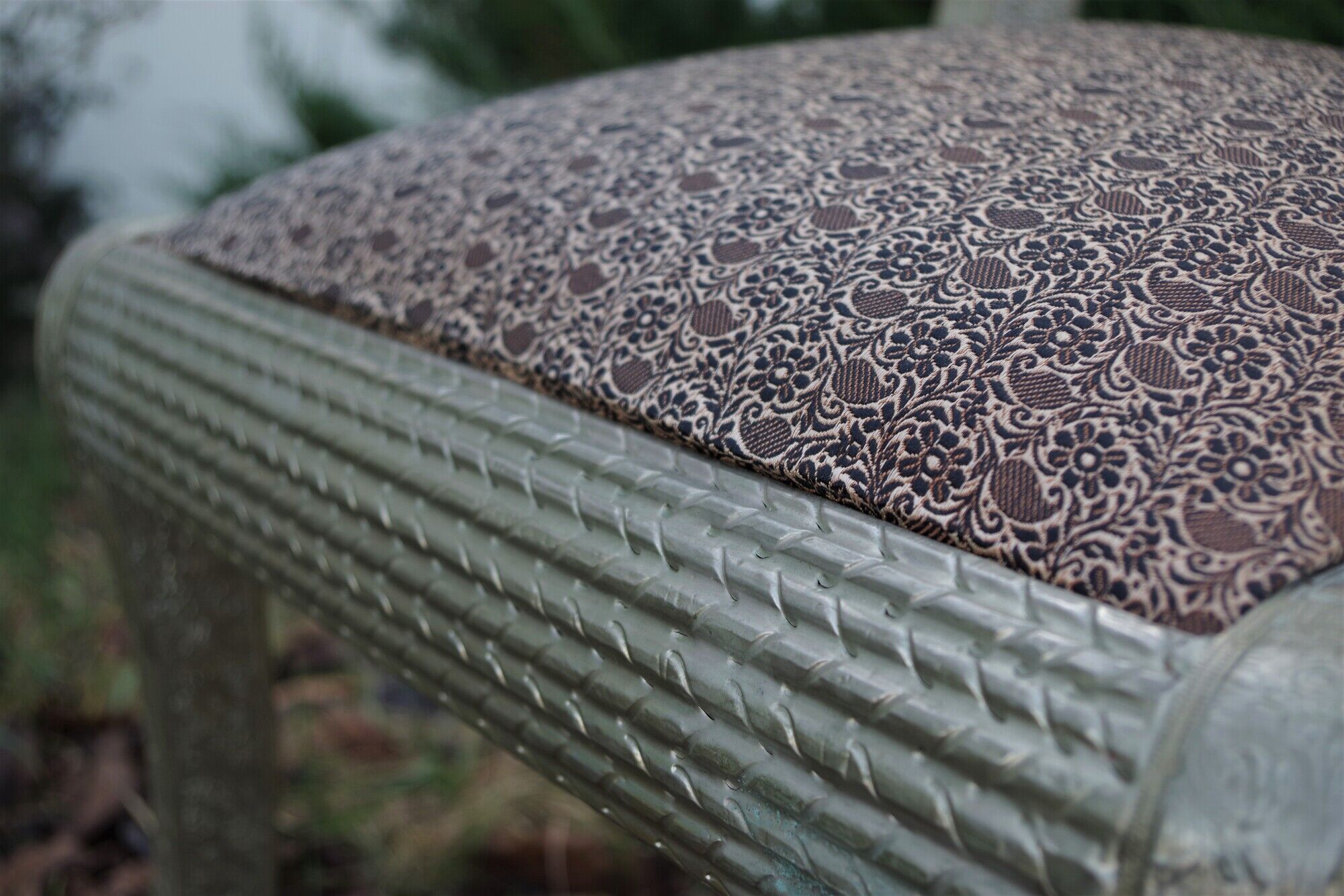 Vintage silver metal chair