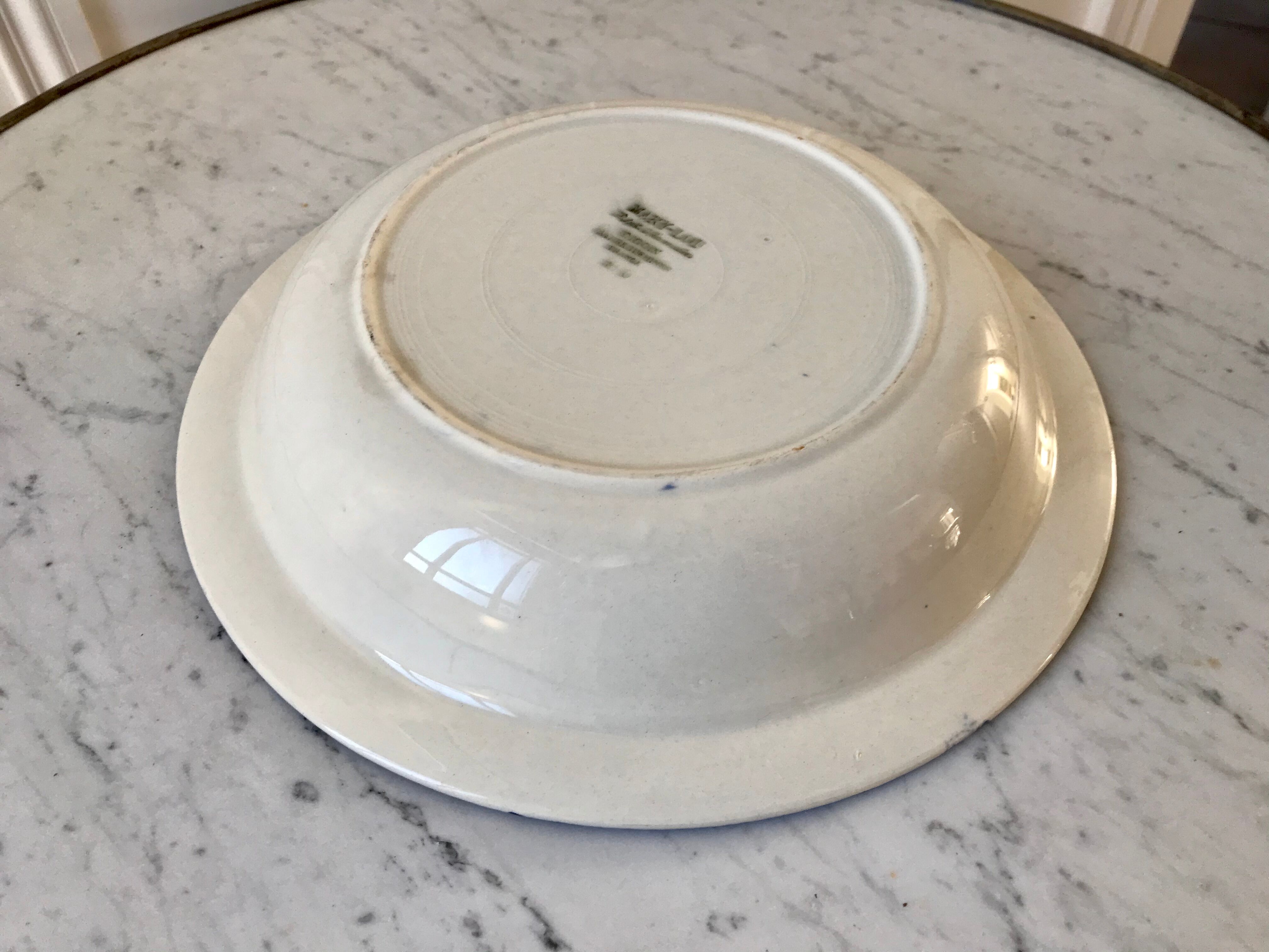 Hollow dish digoin sarreguemines model "mary lou" 40s