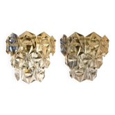 Kinkeldey applied crystal glass chrome structure, 1970s