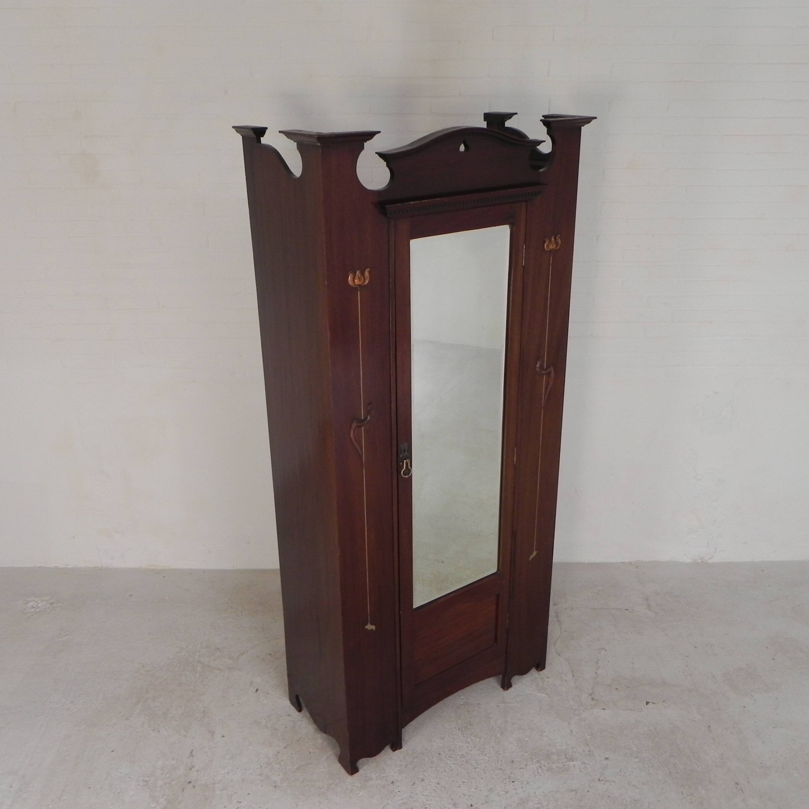 Art Nouveau wardrobe, hanging cupboard